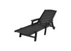Stylish HDPE Sun Lounge Chair with Wheels for Outdoor Comfort