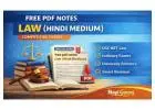 Free PDF Notes Law (Hindi Medium) – Complete Study Guide