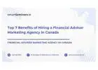 Top 7 Benefits of Hiring a Financial Advisor Marketing Agency in Canada