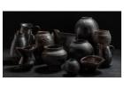 Artistic Dark-Finish Pottery for Home & Garden Decor