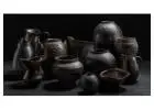 Artistic Dark-Finish Pottery for Home & Garden Decor