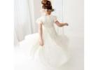 Rustic Ivory Lace Flower Girl Dress, Boho Wedding Dress for Girls, Bohemian Junior Bridesmaid Gown,