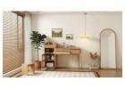 Modern Dressing Table Vanity Desk with Storage Cabinet, Drawers & Open Shelving
